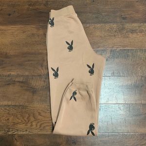 playboy tan sweatpants
